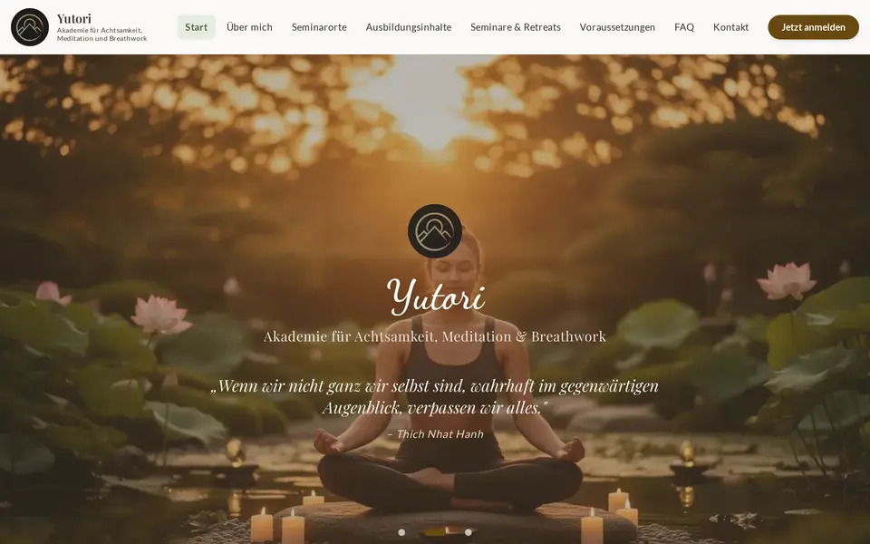 Website für Yutori Akademie