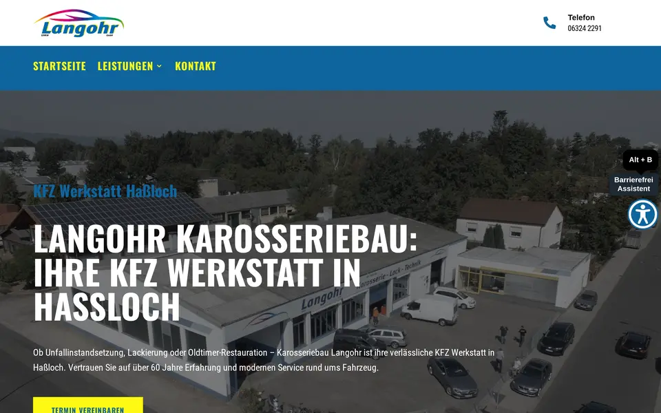 Website für Langohr Karosseriebau