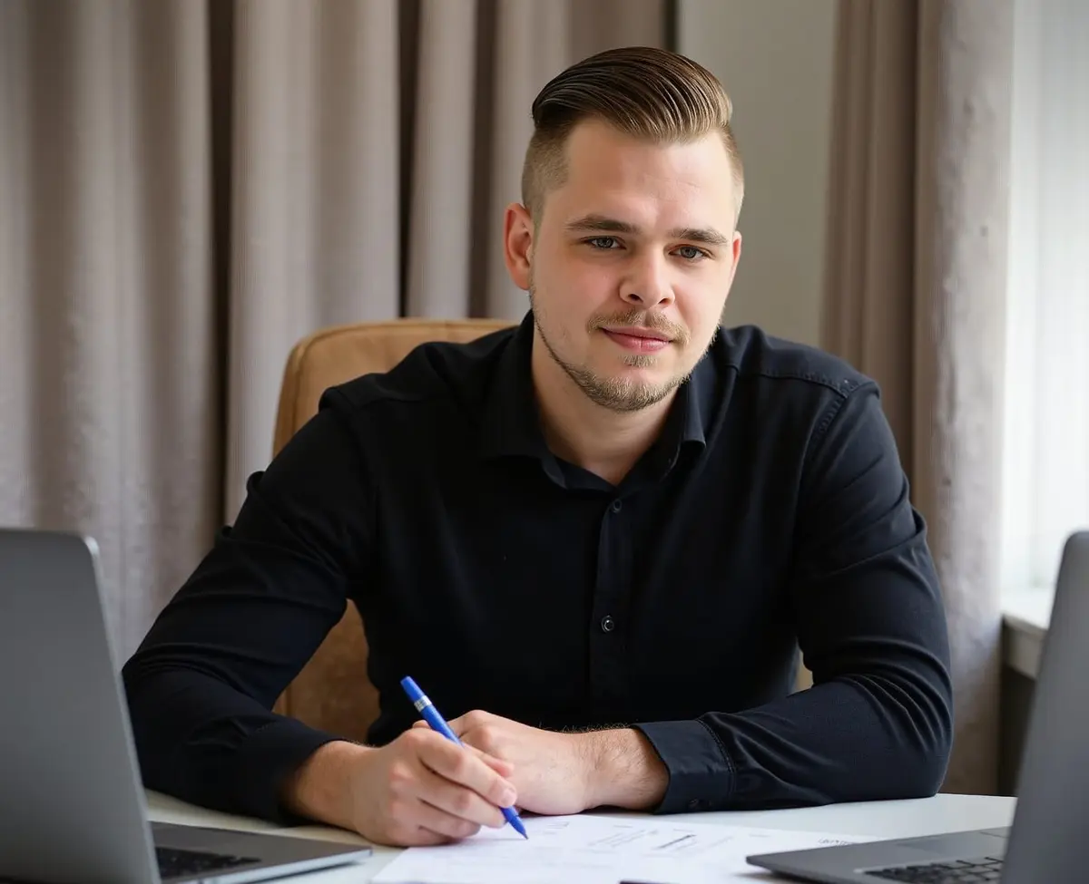 Lukas Kimmel bei der Arbeit
